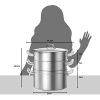  COSTWAY Dampfgarer mit 3 Behältern
